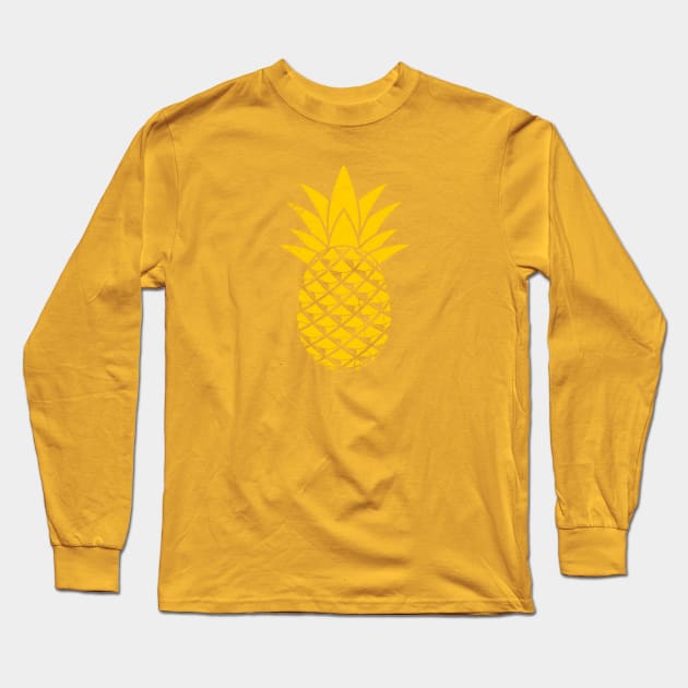 Golden Pineapple Long Sleeve T-Shirt by Anrego